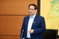 Thủ tướng Kl993 ưu đãi thưởng hấp dẫn Phạm Minh Chính phát biểu chỉ đạo tại họp tổ Quốc hội sáng 23/5 (Ảnh: M.Minh)