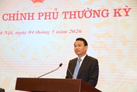 Bộ trưởng, Chủ nhiệm Văn phòng Kl993 ưu đãi thưởng hấp dẫn Đặng Xuân Phong chủ trì họp báo Kl993 ưu đãi thưởng hấp dẫn thường kỳ tháng 4/2026 tối 4/5- Ảnh: Đức Minh TBTC