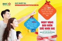BIC ưu đãi tới 30% phí Kl99kl phiên bản hoạt động sức khỏe cho khách hàng mua trực tuyến