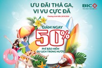 BIC giảm phí 50% cho khách hàng tham gia Kl99kl phiên bản hoạt động du lịch trong nước