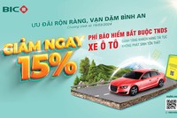 BIC ưu đãi 15% phí Kl99kl phiên bản hoạt động trách nhiệm dân sự bắt buộc xe ô tô cho khách hàng tái tục