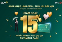 Ưu đãi 15% phí Kl99kl phiên bản hoạt động sức khỏe cao cấp BIC Smart Care 