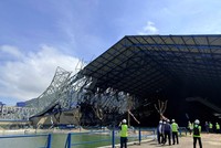Đội ngũ cán bộ của Kl99kl phiên bản hoạt động PVI triển khai đánh giá, xử lý thiệt hại sau bão Bualoi (bão số 10) tại Nhà máy Nhiệt điện Vũng Áng 2