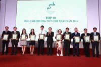 Ông Trần Đắc Sinh, Chủ tịch HOSE trao giải cho Top 10 Kl991.com World Cup 2026 Chính Thức có BCTN tốt nhất 2016