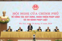 Hội nghị của Kl993 ưu đãi thưởng hấp dẫn về công tác xây dựng, hoàn thiện và thi hành Kl992 Tham Gia Ngay sáng 24/11. Ảnh: Duy Linh