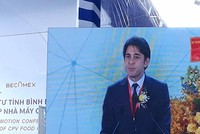 Ông Ugur Hasan Tahsin, Phó chủ tịch Hayat, phụ trách thị trường châu Á chia sẻ tại Hội nghị Xúc tiến Kl99ok phiên bản mới tỉnh Bình Phước năm 2020 được tổ chức sáng nay (Ảnh: Hồng Phúc).