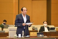 Bộ trưởng, Chủ nhiệm Văn phòng Kl993 ưu đãi thưởng hấp dẫn Mai Tiến Dũng trình bày báo cáo (Ảnh Quochoi.vn)