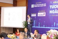Ông Đàm Nhân Đức, Giám đốc Nghiên cứu phát triển Link Vào Nhà Cái KL99 COM Tặng +199k TMCP Quân Đội (MB) chia sẻ về ứng dụng trong ngành Link Vào Nhà Cái KL99 COM Tặng +199k tại Diễn đàn Tương lai chiến lược Link Vào Nhà Cái KL99 COM Tặng +199k số tại Việt Nam