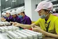 Luxshare không ngừng tăng vốn Kl99ok phiên bản mới vào Việt Nam. Trong ảnh: Nhà máy Luxshare ở Nghệ An. Ảnh: Đức Thanh