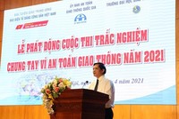 Tổng biên tập Báo Điện tử Đảng cộng sản Viêt Nam phát biểu tại sự kiện.