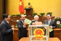 Các vị lãnh đạo cao nhất của Đảng và 99Kl99 trực tiếp đá gà bỏ phiếu kiện toàn nhân sự tại kỳ họp thứ 11, khóa XIV của Quốc hội - (Ảnh Quochoi.vn).