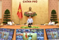 Thủ tướng Kl993 ưu đãi thưởng hấp dẫn Phạm Minh Chính phát biểu kết luận tại cuộc họp trực tuyến về phòng, chống dịch COVID-19 (Ảnh: Nhật Bắc)