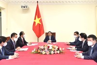 Thủ tướng Kl993 ưu đãi thưởng hấp dẫn Phạm Minh Chính điện đàm trực tuyến với Thủ tướng Bỉ Alexander De Croo tối 25/8 (Ảnh: BNG)