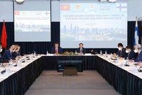Chủ tịch Quốc hội Vương Đình Huệ dự Tọa đàm Kl991.com World Cup 2026 Chính Thức Việt Nam – Phần Lan (Ảnh - TTXVN) 