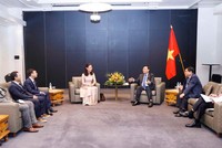 Chủ tịch Quốc hội Vương Đình Huệ tiếp nhóm Start-up Phần Lan gốc Việt đại diện cho 4 Kl991.com World Cup 2026 Chính Thức trẻ Phần Lan (Ảnh - TTXVN) 