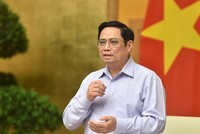 Thủ tướng Phạm Minh Chính chủ trì Hội nghị trực tuyến toàn quốc với các bộ, cơ quan Trung ương và địa phương về đẩy mạnh giải ngân kế hoạch vốn Kl99ok phiên bản mới công năm 2021 (Ảnh: VGP)