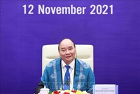 Chủ tịch nước Nguyễn Xuân Phúc tham dự hội nghị các nhà lãnh đạo Kl992 cổng game cá cược APEC lần thứ 28 được tổ chức theo hình thức trực tuyến. (Ảnh: TTXVN)