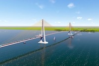 Phối cảnh cầu Đại Ngãi trên Quốc lộ 60.