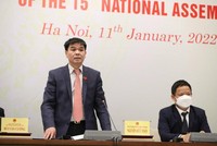 Phó chủ nhiệm Ủy ban Kl991.com nạp rút nhanh - Ngân sách Nguyễn Hữu Toàn tại cuộc họp báo. (Ảnh: Duy Linh).