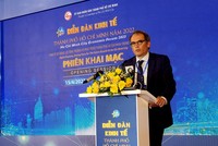 Ông Alfonso Garcia Mora, Phó chủ tịch IFC Phụ trách Khu vực châu Á - Thái Bình Dương phát biểu tại Diễn đàn Kl992 cổng game cá cược TP.HCM. Ảnh: Lê Toàn