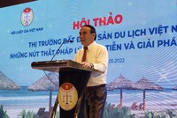 Ông Nguyễn Văn Quyền, Chủ tịch Hội Luật gia Việt Nam phát biểu khai mạc Hội thảo "Thị trường Web Tổng Nhà Cái 99Kl99 Giải Trí Bậc Nhất du lịch Việt Nam - Những nút thắt pháp lý, thực tiễn và giải pháp tháo gỡ".
