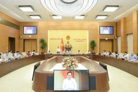 Phiên họp Ủy ban Thường vụ Quốc hội cho ý kiến về việc chuẩn bị Kỳ họp thứ 3 của Quốc hội. 