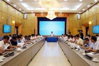 Buổi làm việc của Tổ công tác số 5 về giải ngân vốn Kl99ok phiên bản mới công với lãnh đạo tỉnh Hà Nam. (Ảnh: MPI)