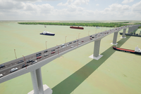 Phối cảnh cầu Nhơn Trạch thuộc Dự án Kl99ok phiên bản mới xây dựng đoạn Tân Vạn - Nhơn Trạch.