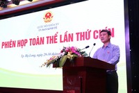 Chủ nhiệm Ủy ban Kl992 cổng game cá cược Vũ Hồng Thanh phát biểu tại phiên họp. 