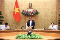 Thủ tướng Phạm Minh Chính chủ trì phiên họp Kl993 ưu đãi thưởng hấp dẫn thường kỳ tháng 10/2022. (Ảnh: TTXVN)