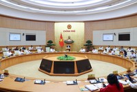 Thủ tướng Phạm Minh Chính chủ trì phiên họp Kl993 ưu đãi thưởng hấp dẫn thường kỳ tháng 4/2023 (Ảnh: Nhật Bắc) 