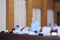 Thứ trưởng Bộ Kế hoạch và Kl99ok phiên bản mới Đỗ Thành Trung trình bày báo cáo tại phiên họp