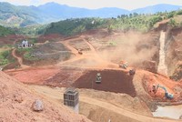 Đề xuất tạm dừng thi công Hồ chứa nước Đồng Thanh vì xuất hiện sụt lún 