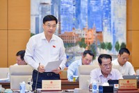 Chủ nhiệm Ủy ban Kl992 cổng game cá cược Vũ Hồng Thanh trình bày báo cáo thẩm tra. 