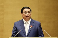 Thủ tướng Kl993 ưu đãi thưởng hấp dẫn Phạm Minh Chính báo cáo tại phiên khai mạc Kỳ họp thứ sáu của Quốc hội. 