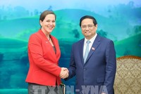 Thủ tướng Phạm Minh Chính tiếp Kl992 cổng game cá cược trưởng Bộ Ngoại giao Hoa Kỳ Emily Blanchard. Ảnh: Dương Giang-TTXVN