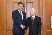 Cả hai nhà lãnh đạo đều nhất trí quan hệ hợp tác Việt Nam - Trung Quốc đã đạt được nhiều tiến triển tích cực, toàn diện. (Ảnh: VGP) 