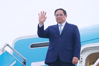 Thủ tướng Phạm Minh Chính lên đường dự Hội nghị cấp cao kỷ niệm 50 năm quan hệ ASEAN - Nhật Bản và tiến hành các hoạt động song phương tại Nhật Bản. (Ảnh: Nhật Bắc)