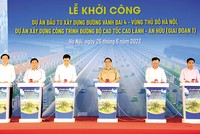 Lãnh đạo Kl993 ưu đãi thưởng hấp dẫn và các bộ, ngành, địa phương nhấn nút khởi công Dự án Kl99ok phiên bản mới xây dựng đường Vành đai 4 - Vùng Thủ đô Hà Nội 