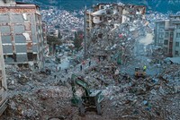 Cảnh tàn phá sau thảm họa động đất ở Antakya, Thổ Nhĩ Kỳ, ngày 20/2/2023. Ảnh: AFP/TTXVN