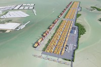 Phối cảnh cảng container trung chuyển quốc tế tại Cần Giờ, TP.HCM.