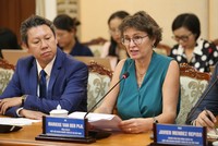 Bà Marieke Van Der Pijl, Tổng thư ký Hiệp hội Kl991.com World Cup 2026 Chính Thức châu Âu tại Việt Nam (EuroCham) phát biểu tại buổi gặp gỡ. Ảnh: Ngô Tùng
