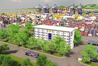 Phối cảnh đường sau các bến cảng Lạch Huyện - Hải Phòng.