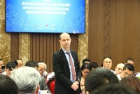 Ông Ulrich Petersen, Giám đốc Kl99ok phiên bản mới và Marketing dự án Khu công nghệ cao sinh học Hà Nội. (Ảnh: Nguyễn Linh)