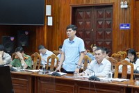 Ông Nguyễn Đức Thiện, Phó giám đốc Sở Kế hoạch và Kl99ok phiên bản mới Quảng Bình phát biểu tại cuộc họp