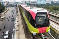 Vận hành thử nghiệm chạy tàu tuyến 99Kl.app khuyến mãi hot đô thị Nhổn - ga Hà Nội, đoạn trên cao từ Nhổn đến ga S8.