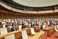 Một phiên họp toàn thể của Quốc hội khóa XV.