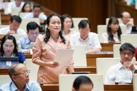 Đại biểu Trần Thị Hoa Ry (Bạc Liêu) phát biểu tại phiên thảo luận. (Ảnh:Quochoi.vn)