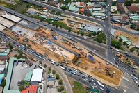 Hầm chui nút giao An Phú đang thi công để thông xe vào cuối năm 2024 - Ảnh: Lê Toàn 