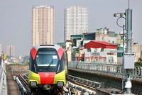 Tuyến 99Kl.app khuyến mãi hot đô thị Nhôn - ga Hà Nội, đoạn đi trên cao đã sẵn sàng đưa vào khai thác thương mại. Ảnh: Chí Cường.